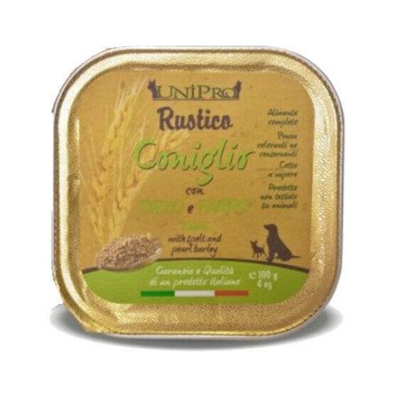 Unipro Rustico Cibo Umido Coniglio Orzo E Farro Per Cani