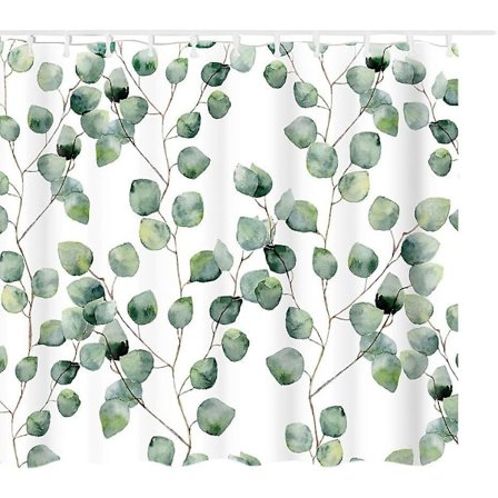 Bruseforhæng Polyesterstof Vandtæt Bruseforhæng Grønt Rundt Blad 180 * 180 Størrelse