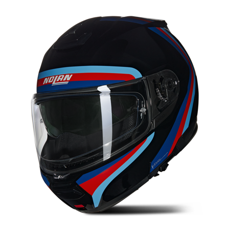 Modulaire Helm Nolan N100-6 Zwart/Blauw/Rood/Lichtblauw M
