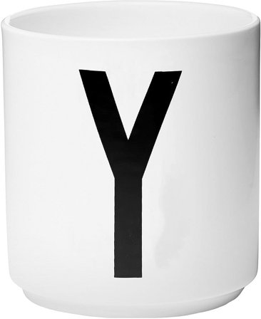 Design Letters Personlig Porcelæn Kop A-Z Hvid Y, Tøj & Bolig, Køkken & Bord, Krus & Kopper