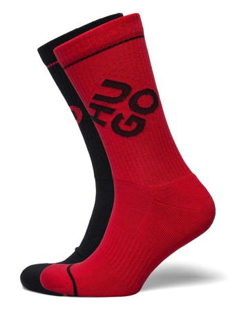 2P Rs Rib Logo Cc Underwear Socks Regular Socks Rosa HUGO