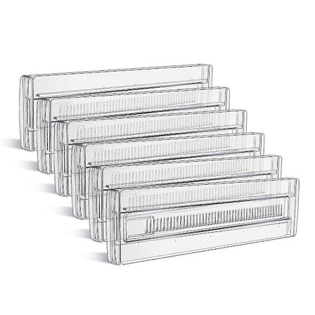 6-pack lådavdelare, justerbar lådorganisatör (30–50 cm), för kök, sovrum, kontor, skrivbord, byrå