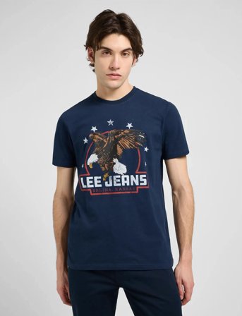 Lee Jeans Essential Graphic Tee - Navy - L