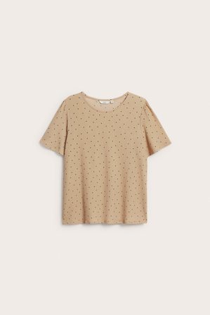 Kappahl | Prikkete topp Beige 2XL | Beige