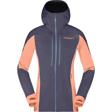 Norrøna Women's Trollveggen Powerstretch Pro Zip Hood Women Mid layer tops Grey XS