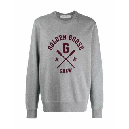 Golden Goose, Sweatshirt Archibald Regular Crewneck Grijs, Heren, Maat:S,print