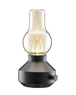 Glimt Genopladelig LED bordlampe Sort