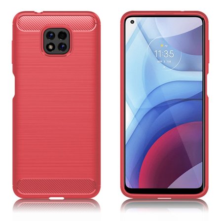 Carbon Flex Etui Motorola Moto G Power (2021) - Rød