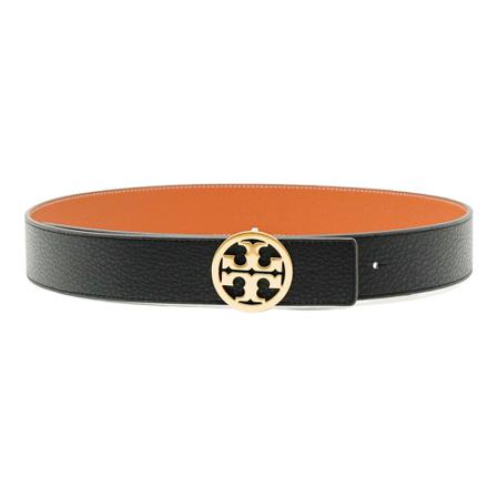 Tory Burch, Reversible logo belt Zwart, Dames, Maat:M