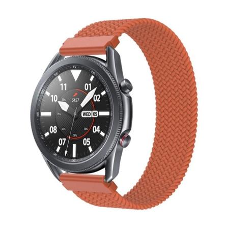 Samsung Galaxy Watch 3 (45 mm) elastisk nylon-urrem - Lys Orange Størrelse: Xl Orange