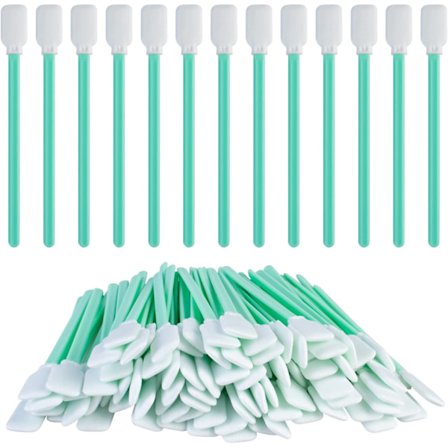 Paket med 100 svamprengöringsstickor för kameror, tangentbord, etc.