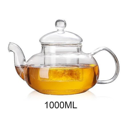 1000ml Värmebeständig Glas Te Kanne Teinfuser Karaff
