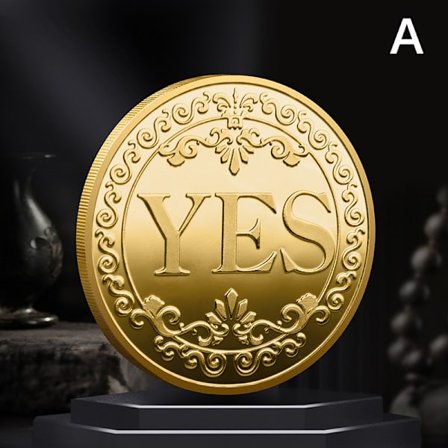 Diameter 4cm Mynt JA eller NEI Ta avgjørelse Minneplating