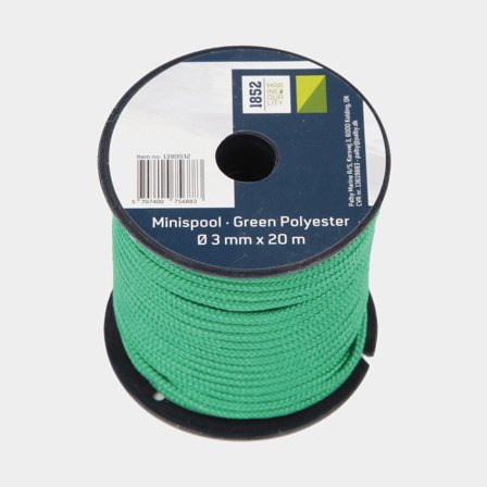 1852 Minirulle grön Polyester Ø3mm x 20m 9st/pkt
