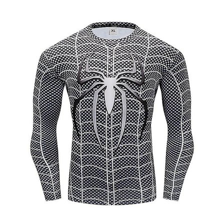 3D Spider-Man Trykte Tøj Fitness Tøj Tights Sports Hurtigtørrende Tøj Marvel Korteærmet T-shirt Mænd
