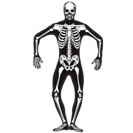 Skelett Second Skin Maskeraddräkt S - Partyninja.se