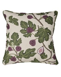 Kuddfodral Figaro med tryckt motiv 2-pack Plommonlila - Linea