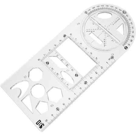 Monitoiminen geometrinen viivain piirustus sapluunat paperikauppa viivain koulun geometriset maalausmallit piirustus