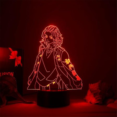 Anime 3d-lampa Tokyo Revengers Baji Led-nattlampa för barnrumsdekoration födelsedagspresent rumsskrivbord Manga Tokyo Revengers20