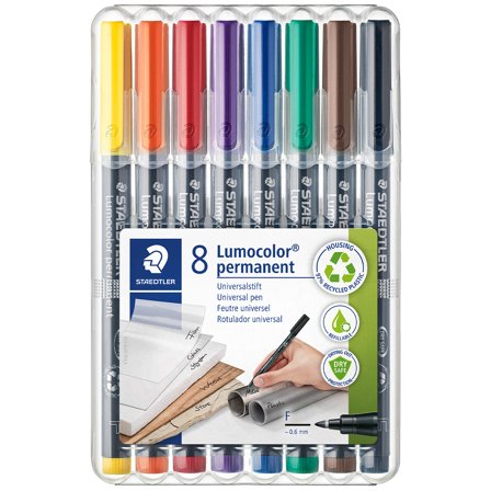 Staedtler 8-pakke Lumocolor permanent Fine