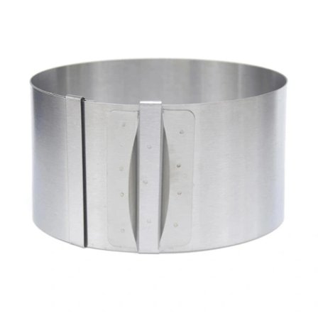 Kageform, 20-40 cm justerbar rustfri kagering, kagekrave kagemousseform