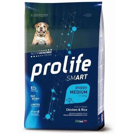 Prolife Dog Smart Chicken & Rice Cibo Secco Per Cani Cuccioli