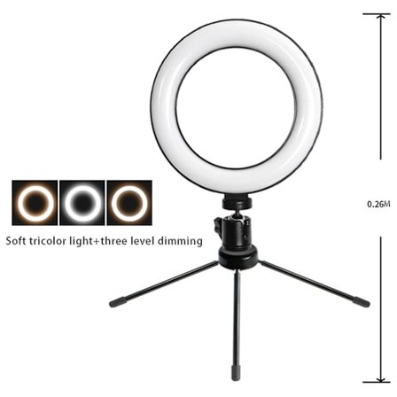 Led Ljusring Med Ställ Skrivbordskamera Led Ringljus Med Stativ För Fotografering Videoinspelning