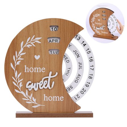 Månedskalender - kalender - Manuell rotasjon - Kalender manuell rotasjon - skrivebordsdekorasjon - måne - 18*20cm