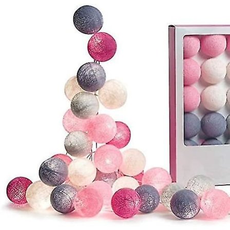 20 LED-eventyrlys, batteridrevne bomullslyskuler LED-festtema julebarnehage nattlysdekorasjon