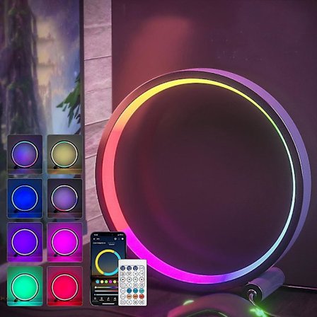 Smart LED nattlys RGB skrivebordslampe med atmosfære