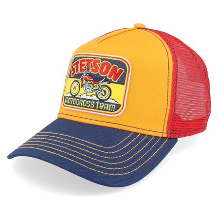 Stetson - Žlutá trucker Kšiltovka - Motocross Team Navy/Orange Trucker @ Hatstore