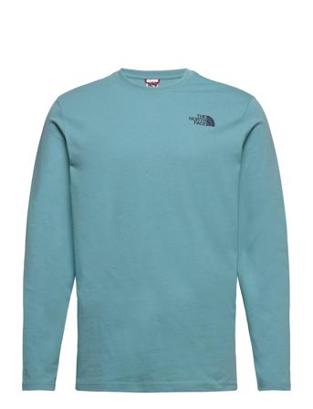 M L/S Red Box Tee - Eu T-shirts Long-sleeved Blå The North Face*Betinget Tilbud