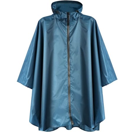 Vandtæt cykelponcho - bærbar, letvægts regnjakke med hætte