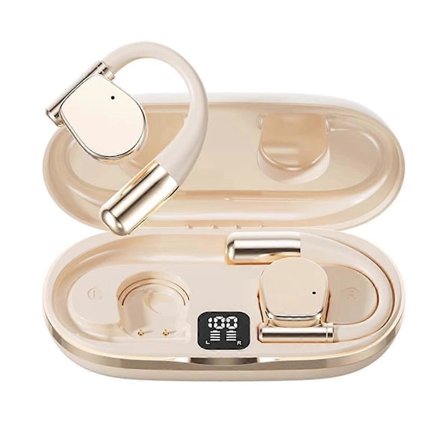 M111 Smart Translator Headset 144-språks AI Översättningshörlurar Trådlös On-Ear Översättningsenhet Krämvit