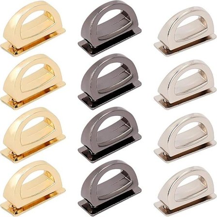 12-pakning kjedekoblinger for vesker, metallveskekobling med D-ring