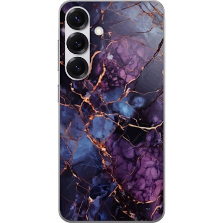 Kompatibelt Mobildeksel til Samsung Galaxy S25 Marmor Blå Lilla