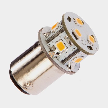 LED lampa NauticLED, 10 - 35 V, 1.4 W, Ø19 x 31 mm, BA15D, s teplým bílým světlem, 1 kus