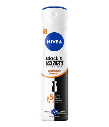 Nivea Black & White Invisible Ultimate Impact Deodorante Spray on