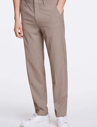 Lindbergh Relaxed Fit Formal Pants - Beige - S