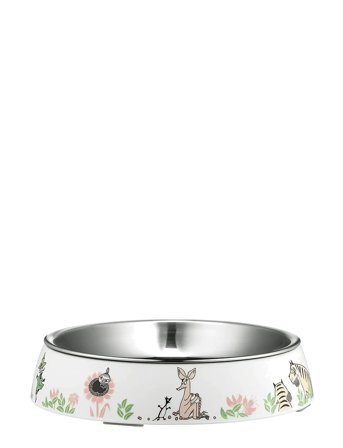 Moomin For Pets Cat Food Bowl, White White Muurla