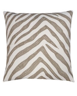 Kuddfodral Hank med broderat zebramönster Linne - Redlunds