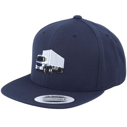 Kiddo Cap - Blå snapback Keps - Kids Truck Container Navy Snapback @ Hatstore