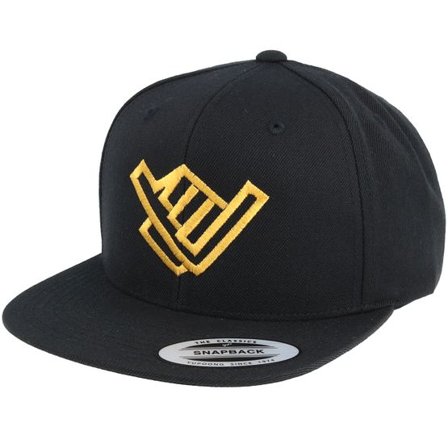Xaka - Svart snapback Keps - Shaka Hand Black/Gold Snapback @ Hatstore