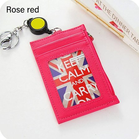 ID-kort Clip Badge Hållare ROSE RED rose red