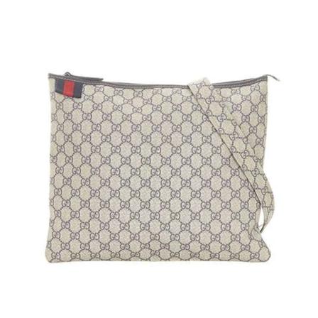 Gucci Vintage, Pre-owned Shoulder Bags Grijs, Dames, Maat:ONE Size,Canvas