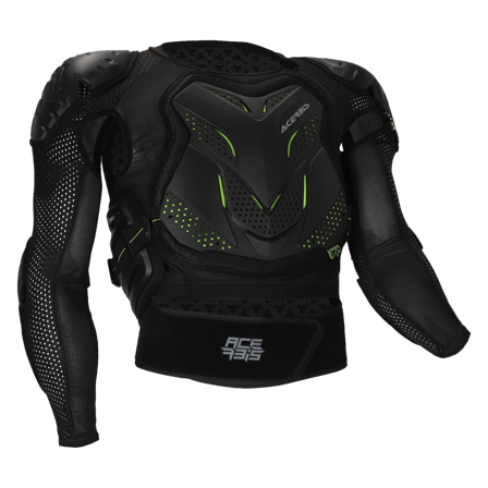 Motocross Oberkörperschützer Acerbis Korazza Lev 2 Schwarz-Grau S/M