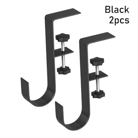 1/2 kpl Pöydän reunakoukku ripustuskoukku MUSTA 2 KPL MUSTA 2 KPL