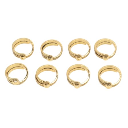 8 st Stickning Virknål Ögla Ring Öppen Design Legering Justerbar Garn Guld Guide Fingerhållare för DIY