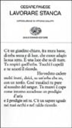 Lavorare stanca Cesare Pavese