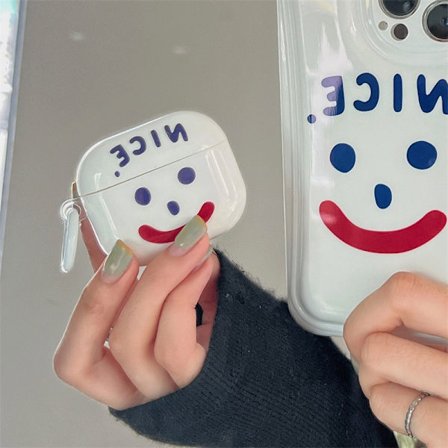 AirPods-fodral i silikon – NICE Simple Smiley Apple Airpod 3-fodral